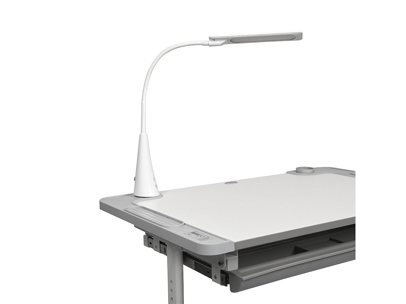 Grey Парта и стул FunDesk Littonia с лампой и подставкой