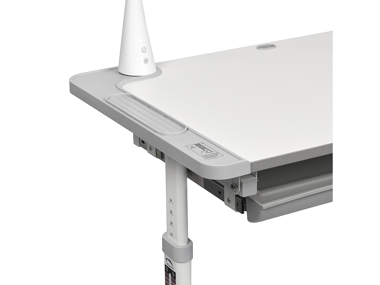 Grey Парта и стул FunDesk Littonia с лампой и подставкой