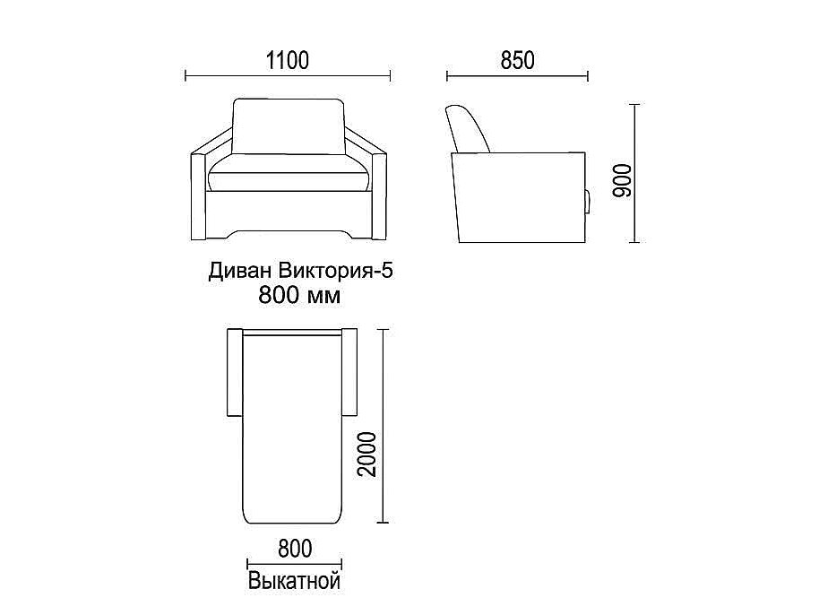 Диван Боровичи Виктория-5 900