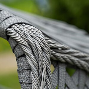 серый Капри подвесное кресло из искусственного ротанга, цвет серый