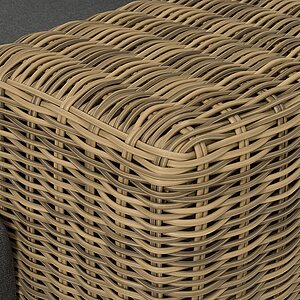 соломенный Капри кушетка из искусственного ротанга, цвет соломенный