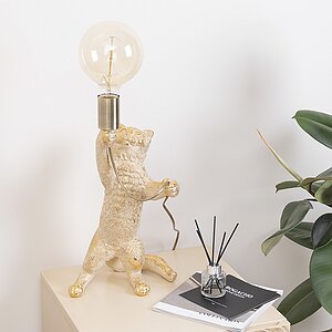 Айвори Настольная лампа Кот Эдисон Айвори