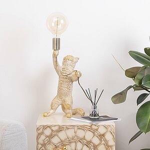 Айвори Настольная лампа Кот Эдисон Айвори