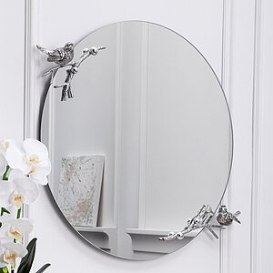Серебро, 4657837007540 Зеркало настенное Атмосфера Весна круглое