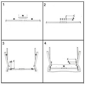 Чёрный Два игровых стола Мебель24 GT-2310