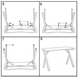 Чёрный Два игровых стола Мебель24 GT-2310
