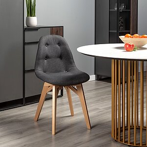 Серый Стул Eames lite тёмно-серый/натур. Бук