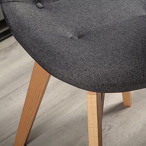 Серый Стул Eames lite тёмно-серый/натур. Бук