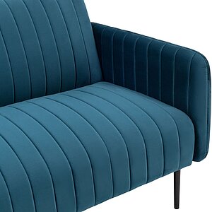 синий Диван прямой STOOL GROUP Дрезден Велюр