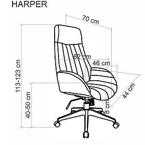 серый Кресло компьютерное HALMAR HARPER серый
