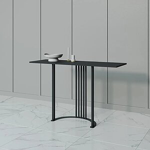 Черная столешница / Черная опора Консольный стол Genglass Violur 120х40 см