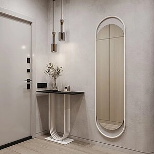 Белый Зеркало Genglass Evelix L в раме