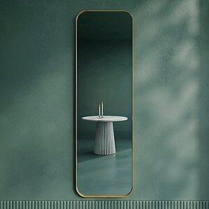 Золотой Зеркало Genglass Kuvino L в раме