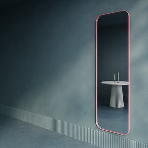 Розовый Зеркало Genglass Kuvino L в раме