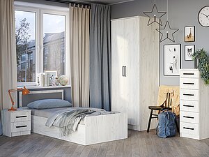 Детская мебель BTS Фиеста (дуб крафт белый)