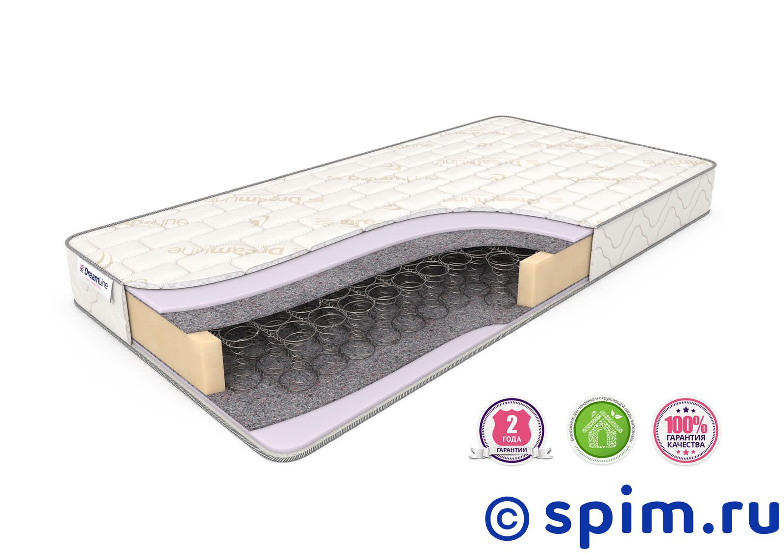Матрас DreamLine Classic +10 Bonnell 180х195 см Матрас DreamLine Classic +10 Bonnell 180х195 смМатрасы DreamLine Classic<br>Матрас средней жесткости на зависимых пружин Bonnell (120 шт/м2), с прослойками из Ппу (1 см). Несъемный чехол из не стеганой бязи. Высота: 16 см. Нагрузка: до 90 кг. Размер двуспальный: 180 x 195 см<br><br>Ширина см: 180<br>Длина см: 195