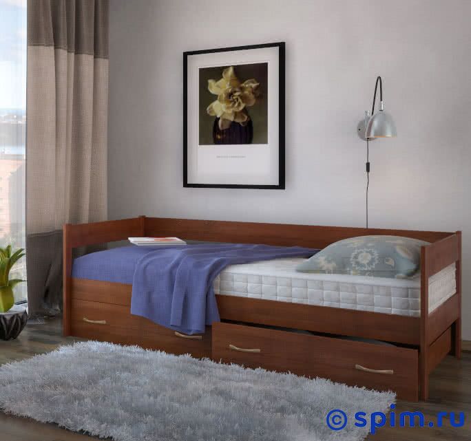 Кровать DreamLine Тахта с выкатными ящиками 120х195 см Кровать DreamLine Тахта с выкатными ящиками 120х195 смКровати DreamLine<br>Материал: каркас из массива бука, основание с гнутыми березовыми ламелями. Размеры спального места (ширина х длина), см: 70х190/195/200, 80x190/195/200, 90х190/195/200, 120х190/195/200. *Матрас и туалетный стол в стоимость кровати не входят. Размер ДримЛайн Tahta: 120 x 195 см<br><br>Ширина см: 120<br>Длина см: 195