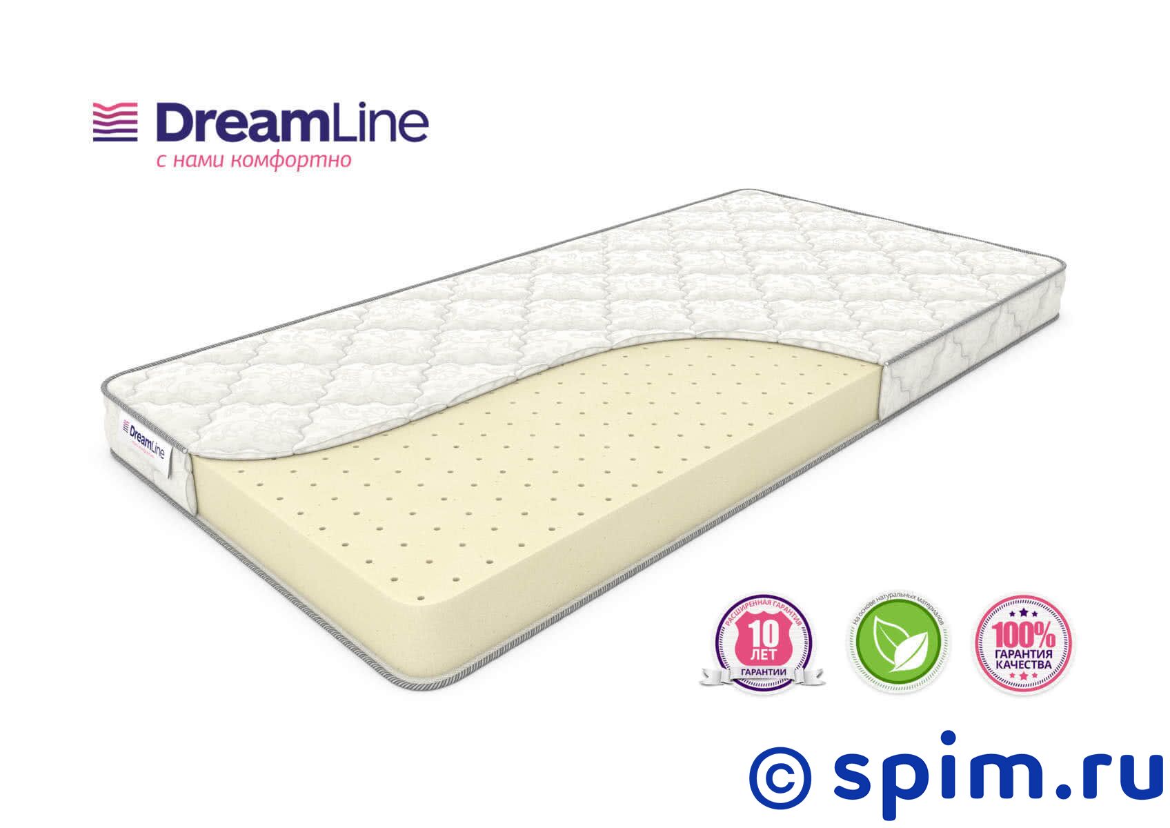 Матрас DreamLine Springless Soft Slim 150х195 см Матрас DreamLine Springless Soft Slim 150х195 смМатрасы DreamLine Springless<br>Мягкий матрас из натурального латекса (10 см). Несъемный чехол из хлопкового жаккарда. Высота: 11 см. Нагрузка: до 140 кг. Размер ДримЛайн Спринглесс Софт Слим двуспальный: 150 x 195 см<br><br>Ширина см: 150<br>Длина см: 195<br>Линейка: Springless