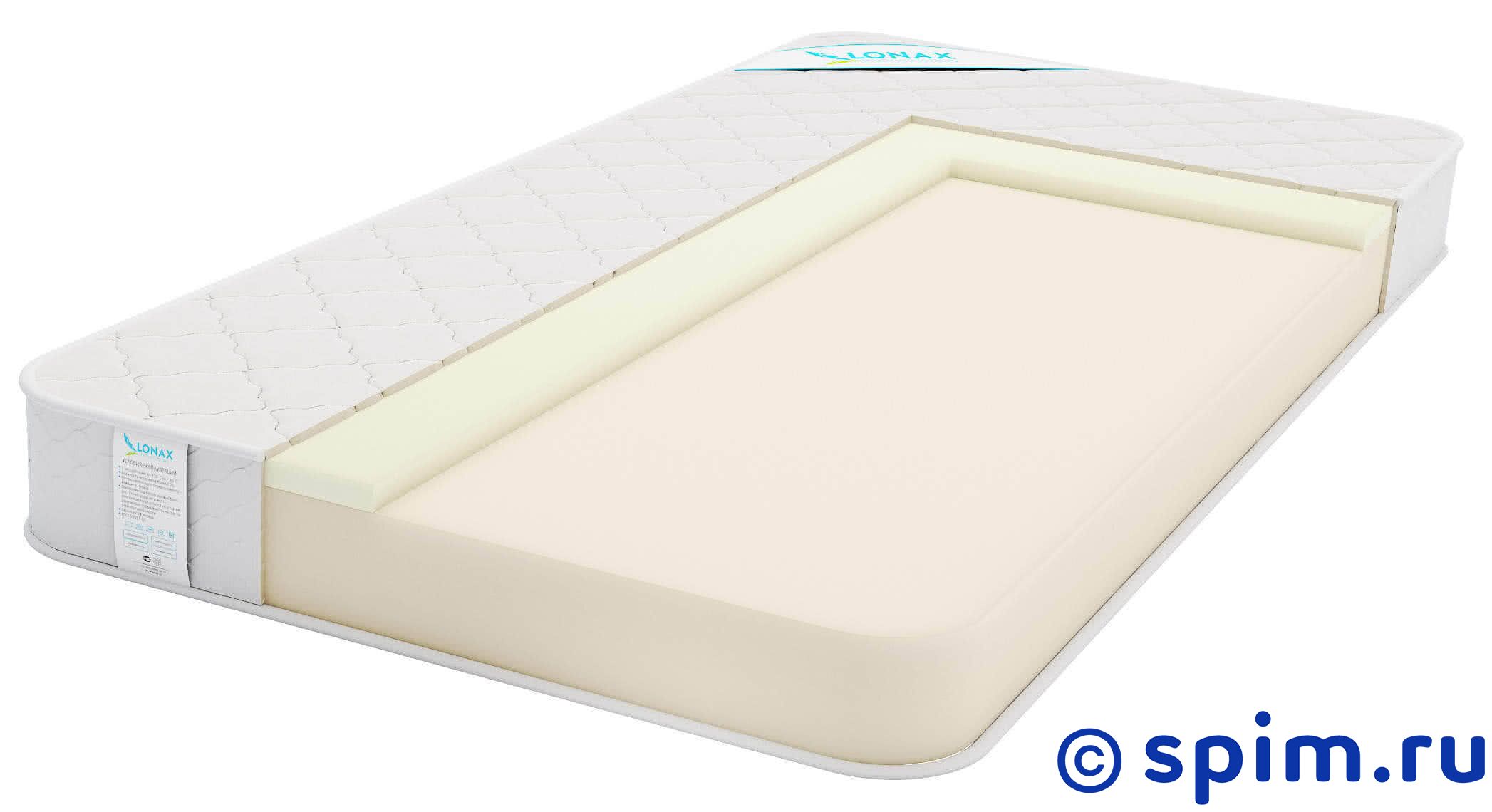 Матрас Lonax-Spim.Ru Veron 200х200 см Матрас Lonax-Spim.Ru Veron 200х200 смМатрасы Lonax для Spim.ru<br>Без пружин Высота: 19 см Разные стороны: Жесткая и Умеренно-мягкая с эффектом памяти Скручен в рулон Размер Лонакс Верон 2-спальный: 200 x 200 см<br><br>Ширина см: 200<br>Длина см: 200<br>Линейка: SPIM.RU