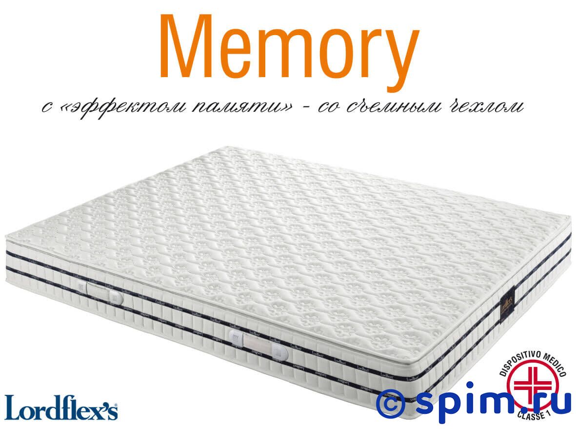 Матрас Lordflex Memory (Лордфлекс Мемори) 180x200 Матрас Lordflex Memory (Лордфлекс Мемори) 180x200Матрасы Lordflexs<br>Беспружинный матрас с 9-ю зонами поддержки состоит из трех слоев Waterform Linpha разной высоты и плотности. Уровень жесткости: средне-жесткий. Съемный трикотажный чехол. С одной стороны зимняя набивка из шерсти, с другой - летняя набивка из хлопка. Нагрузка, кг: 100. Высота, см: 23. Размер Лордфлекс Мемори двуспальный: 180 x 200 см<br><br>Ширина см: 180<br>Длина см: 200