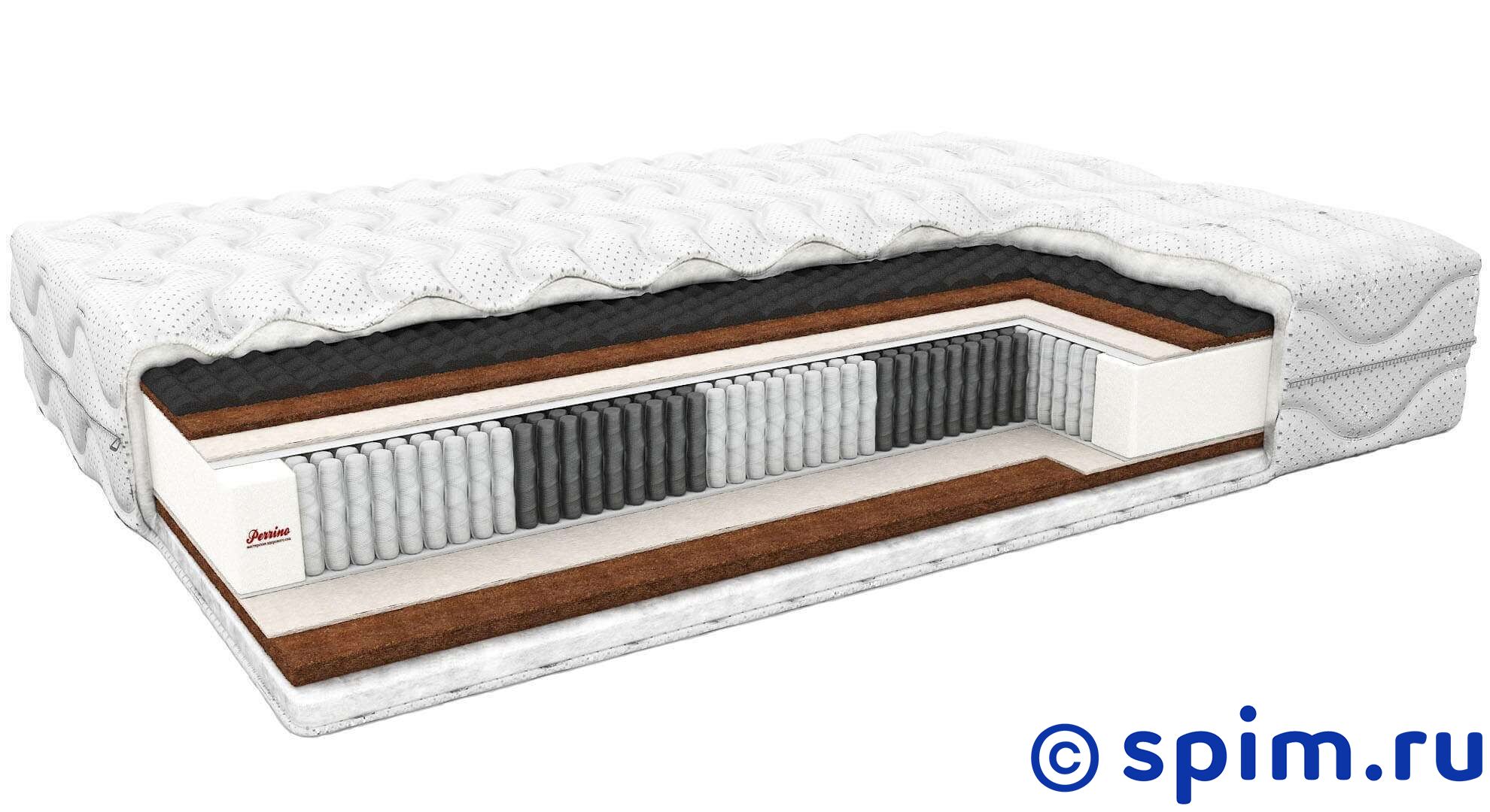 Матрас Perrino Active Master 200х200 см Матрас Perrino Active Master 200х200 смПружинные матрасы Perrino Active<br>Разносторонний матрас на основе блока Touch1000 (500 пружин на м2) с прослойками из пены с угольным фильтром ActiveCoal с одной из сторон и из кокосовой койры с обеих сторон. Жесткость: средняя/высокая. Съемный чехол из трикотажа. Высота, см: 24. Размер Перрино Актив Мастер 2-спальный: 200 x 200 см<br><br>Ширина см: 200<br>Длина см: 200<br>Линейка: Active1