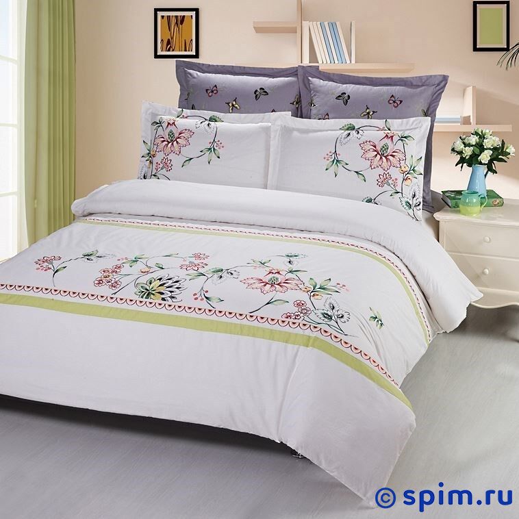 Комплект Kingsilk С-59 Евро-стандарт Комплект Kingsilk С-59 Евро-стандартПостельное белье KingSilk<br>Материал: сатин с вышивкой(100% хлопок). Плотность, г/м2: 130-135. Размер КингСилк С: Евро-стандарт<br><br>Размер: Евро-стандарт