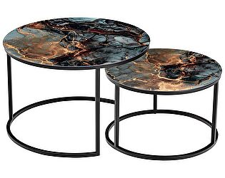 Набор кофейных столиков Bradexhome Tango космический с чёрными ножками, 2шт