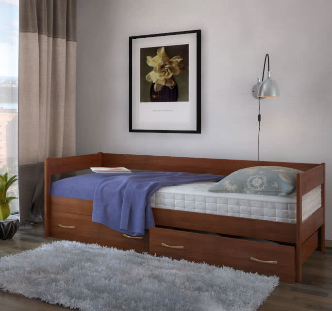 Кровать DreamLine Тахта с выкатными ящиками 90х200