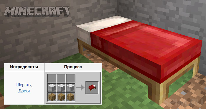 how to make a bed minecraft
