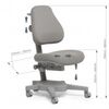 Комплект FunDesk парта Sentire Grey с креслом Solidago Grey