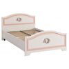 Кровать Алиса MKA-010.H белый, крем с цветным рисунком и розовой патиной