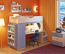 Двухъярусная детская мебель России. Кровать-чердак - идеальный дизайн детской для небольших квартир!