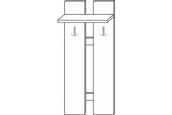 Панель Мебель Холдинг Ждана (мод.36) ЛДСП 2 крючка наборная 600/1630
