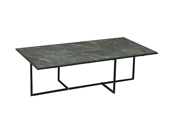 Стол журнальный Олимп-Мебель Скарлетт с рамкой (прямоугольный) мрамор черный