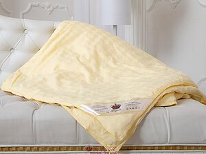 Шелковое одеяло Kingsilk Люкс всесезонное, бежевое 220х240