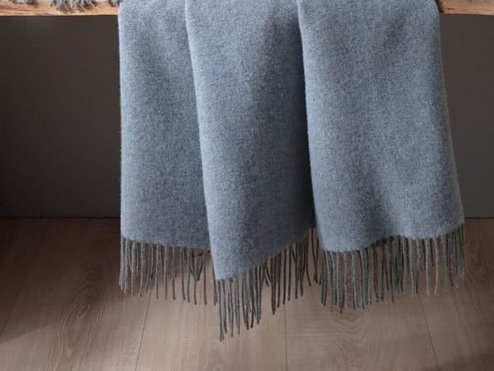 ���� Biederlack Cashmere Plaid blau-grau