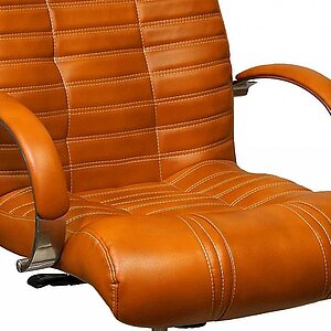 Кресло для руководителя Атлант КВ-112_0466 рыже-коричневый