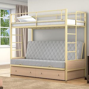 Двухъярусные кровати с диваном — купить 2-ярусную кровать с диваном внизу —mebHOME