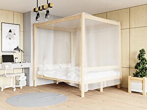 Купить кровать Green Mebel двуспальная с балдахином
