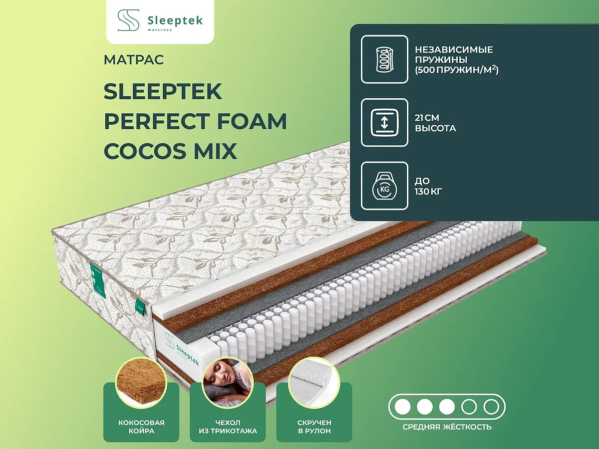 Sleeptek Perfect Foam Cocos Mix