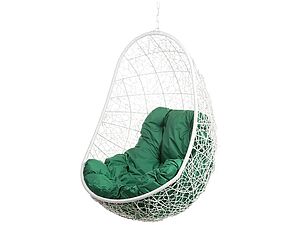 Купить кресло Bigarden Easy White BS (без стойки) Зеленая подушка