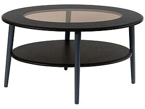 Купить стол Мебелик Эль со стеклом СЖС-01 Венге/Серый
