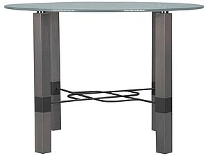 Купить стол Мебелик Лючия 3101 Серый бетон/Серый/Прозрачное