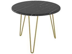 Купить стол Мебелик Рид Голд 430 Черный мрамор/Золото