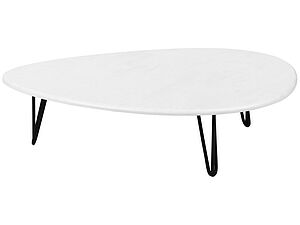 Купить стол Мебелик Дадли Белый бетон/Чёрный