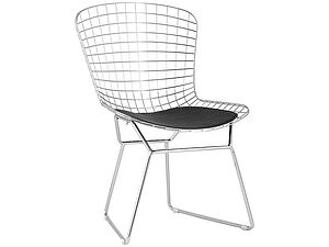 Купить стул STOOL GROUP Bertoia Хромированный/Черная подушка