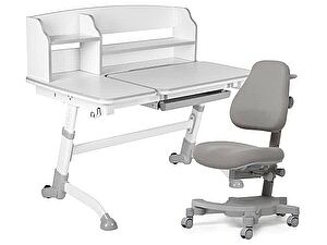 Купить стол FunDesk Amare II Grey с креслом Solidago Grey