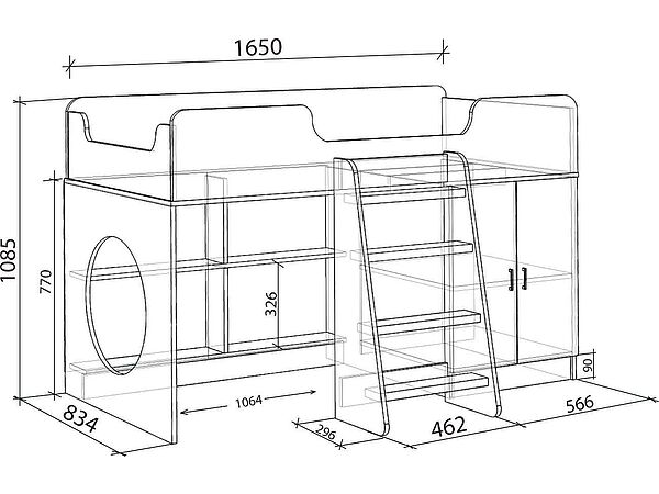 Детская кровать чердак схема сборки