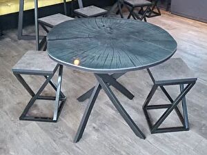 Купить стол Акролюкс Черный спил (D80)