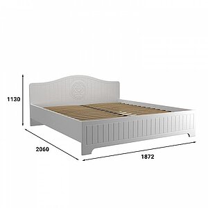 Кровать Компасс Монблан МБ-604К 180х200 (Белое дерево)